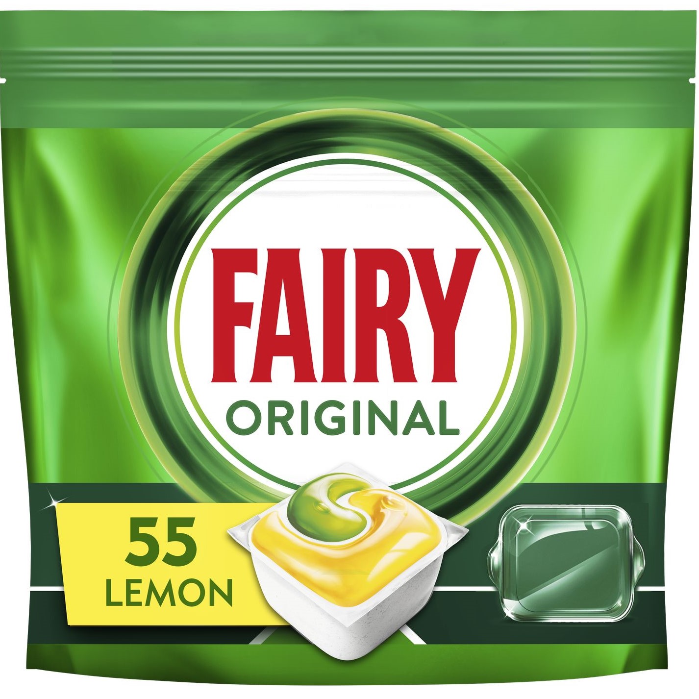 Таблетки для посудомоечных машин Fairy Original Лимон Все в одном 55 шт. - фото 1
