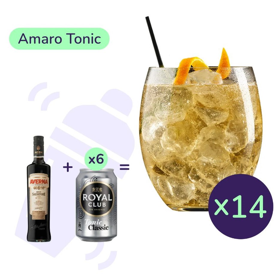 Коктейль Amaro Tonic (набір інгредієнтів) х14 на основі Averna - фото 1