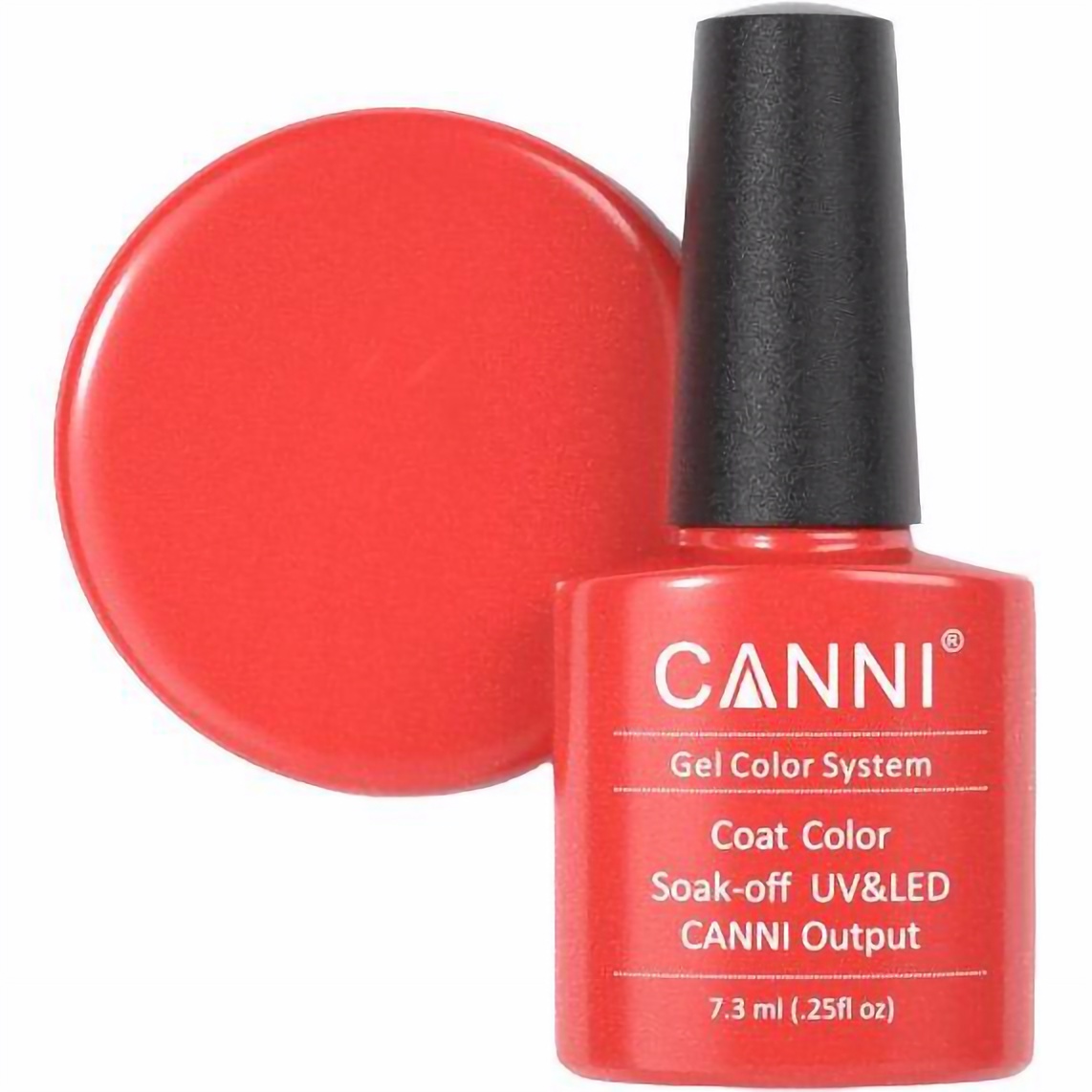 Гель-лак Canni Color Coat Soak-off UV&LED 110 червоний з шимером 7.3 мл - фото 1