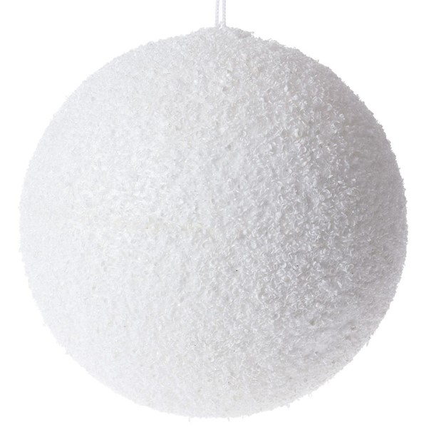 Рождественский шар с глиттером Lefard, белый, 20 см (681-008) - фото 1