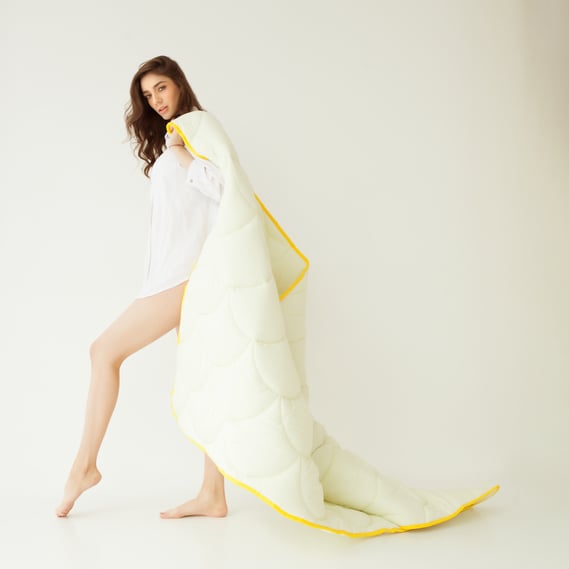 Набор Ideia Попкорн: одеяло, 140х200 см + подушка, 50х70 см, молочный (8000035232) - фото 8