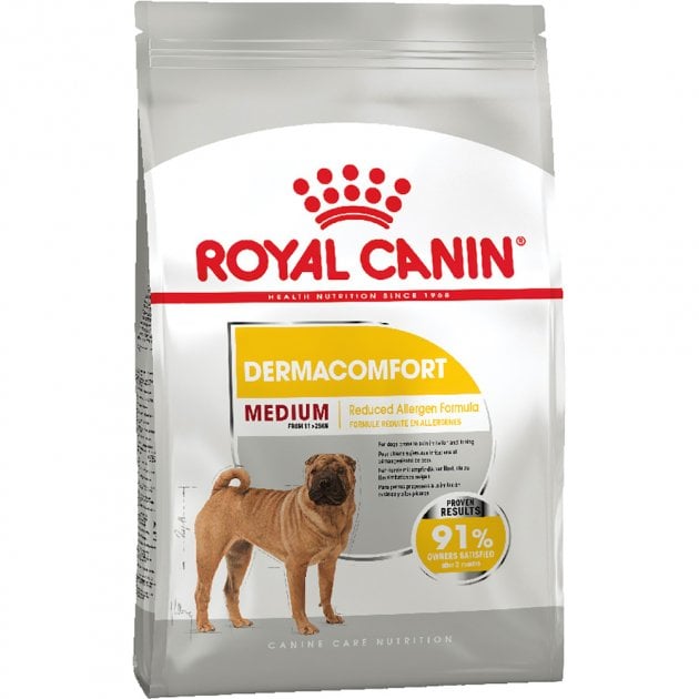 Сухий корм для собак середніх порід із чутливою шкірою Royal Canin Medium Dermacomfort, 3 кг (2442010) - фото 1