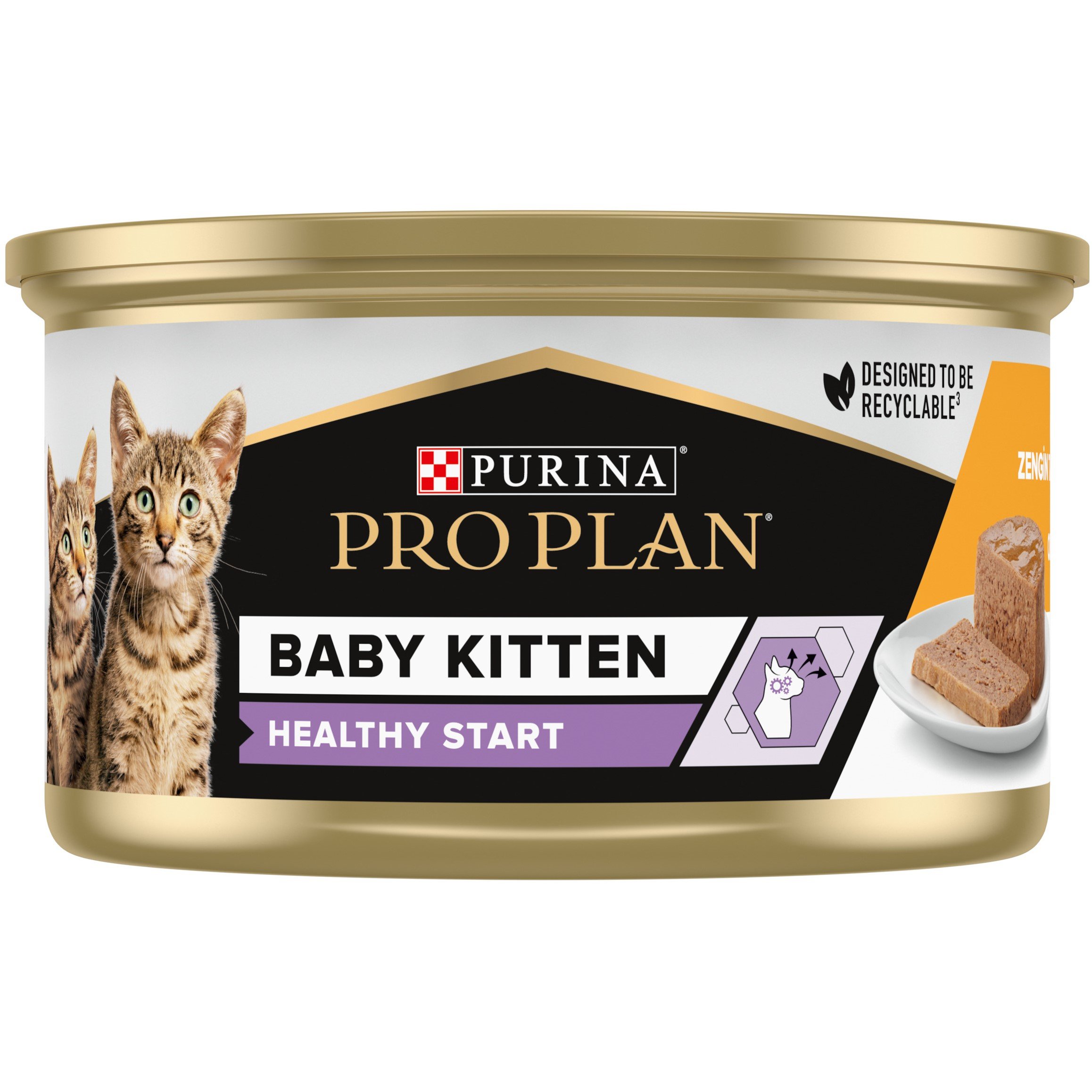Влажный корм Purina Pro Plan Kitten Healthy Start для котят после отлучения от матери мусс с курицей 85 г (12459008) - фото 3