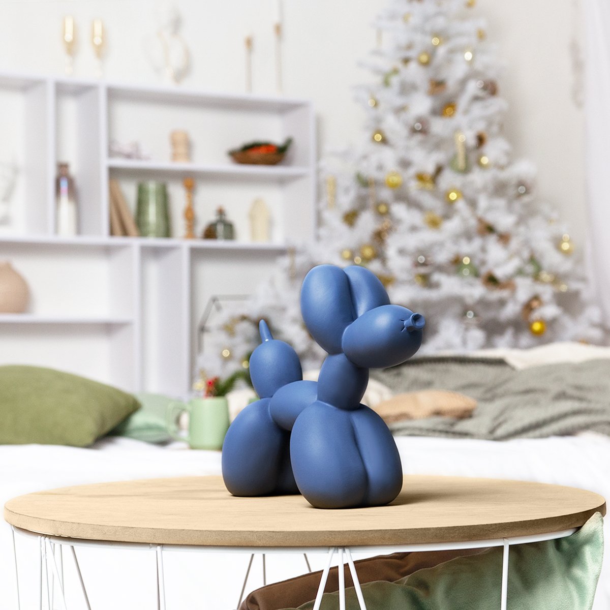 Статуетка декоративна МВМ My Home Пес з кульки, синя (DH-ST-06 DARK BLUE) - фото 6