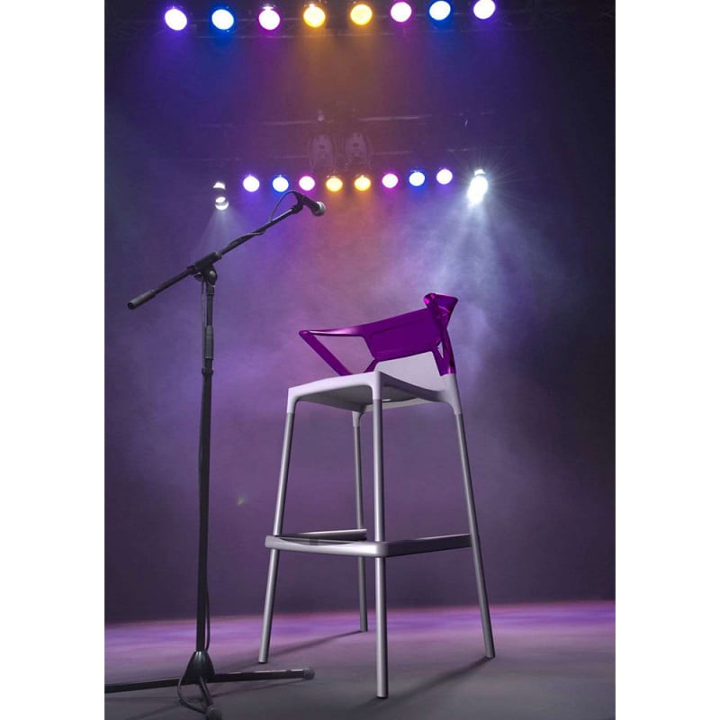 Барное кресло Papatya Ego-K, антрацит с фиолетовым (429696) - фото 5
