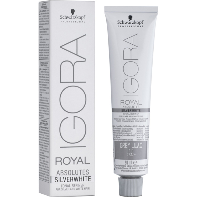 Перманентна фарба для зрілого волосся Schwarzkopf Professional Igora Royal Absolutes Silver Whites відтінок Grey Lilac (срібло) 60 мл - фото 1