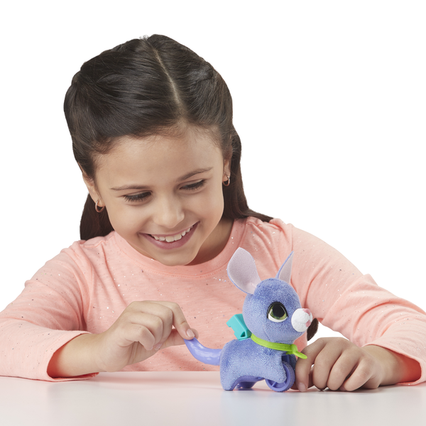 Мягкая игрушка Furreal Friends Hasbro Маленький питомец на поводке Щенок, синий (E3503) - фото 5