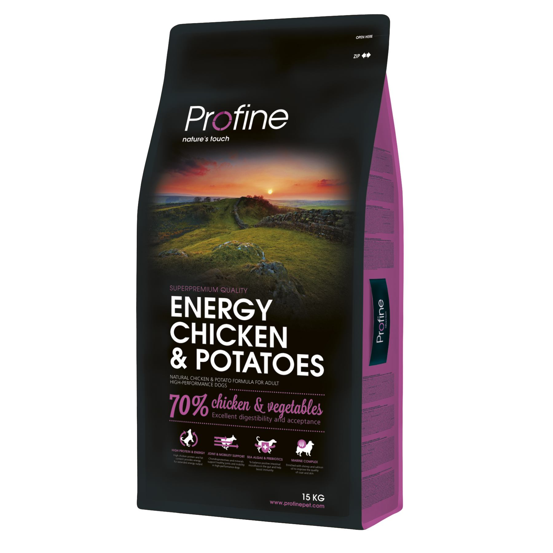 Сухой корм для активных собак всех пород Profine Energy Chicken, с курицей, 15 кг - фото 1