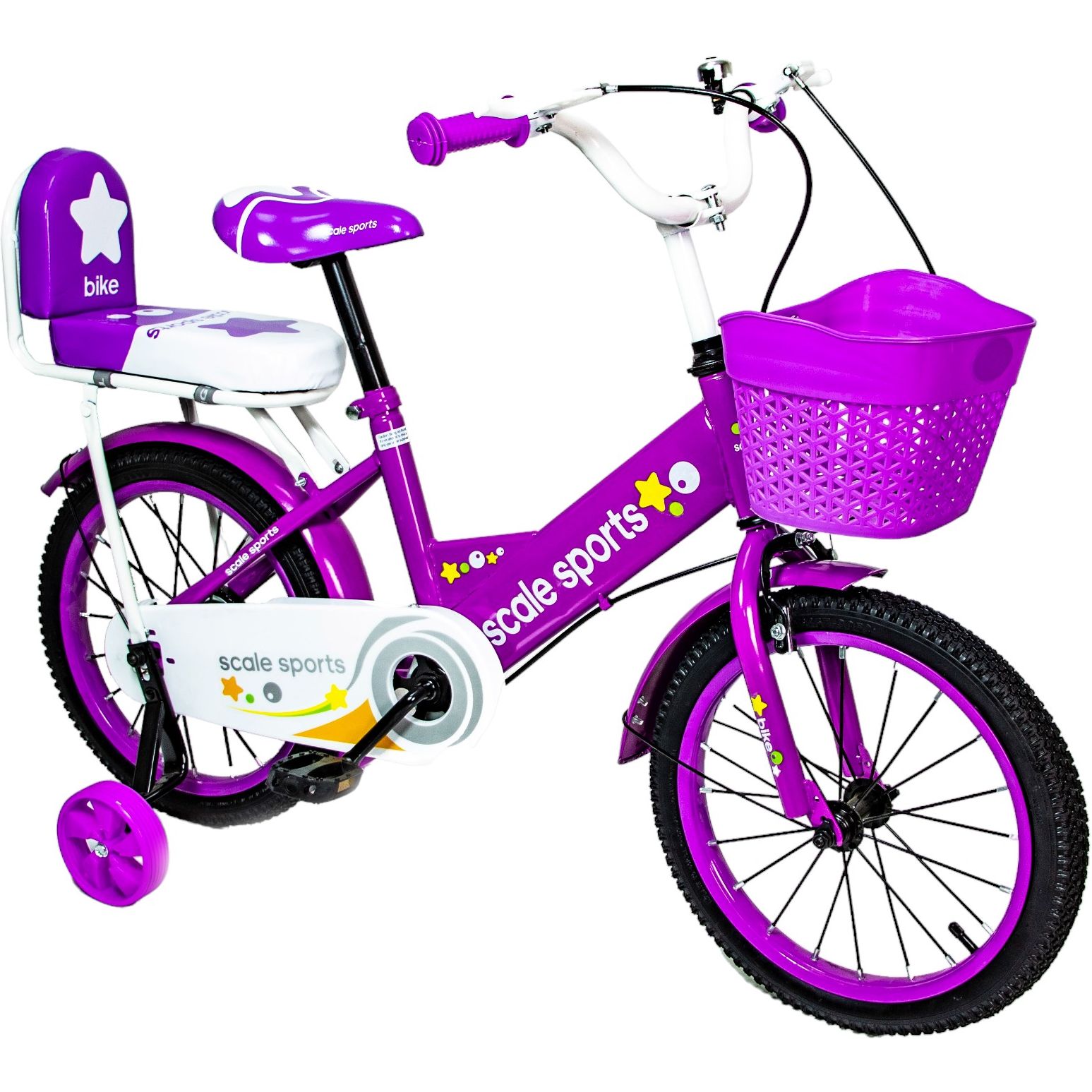 Велосипед детский Scale Sports 16 дюймов фиолетовый 231895 - фото 1