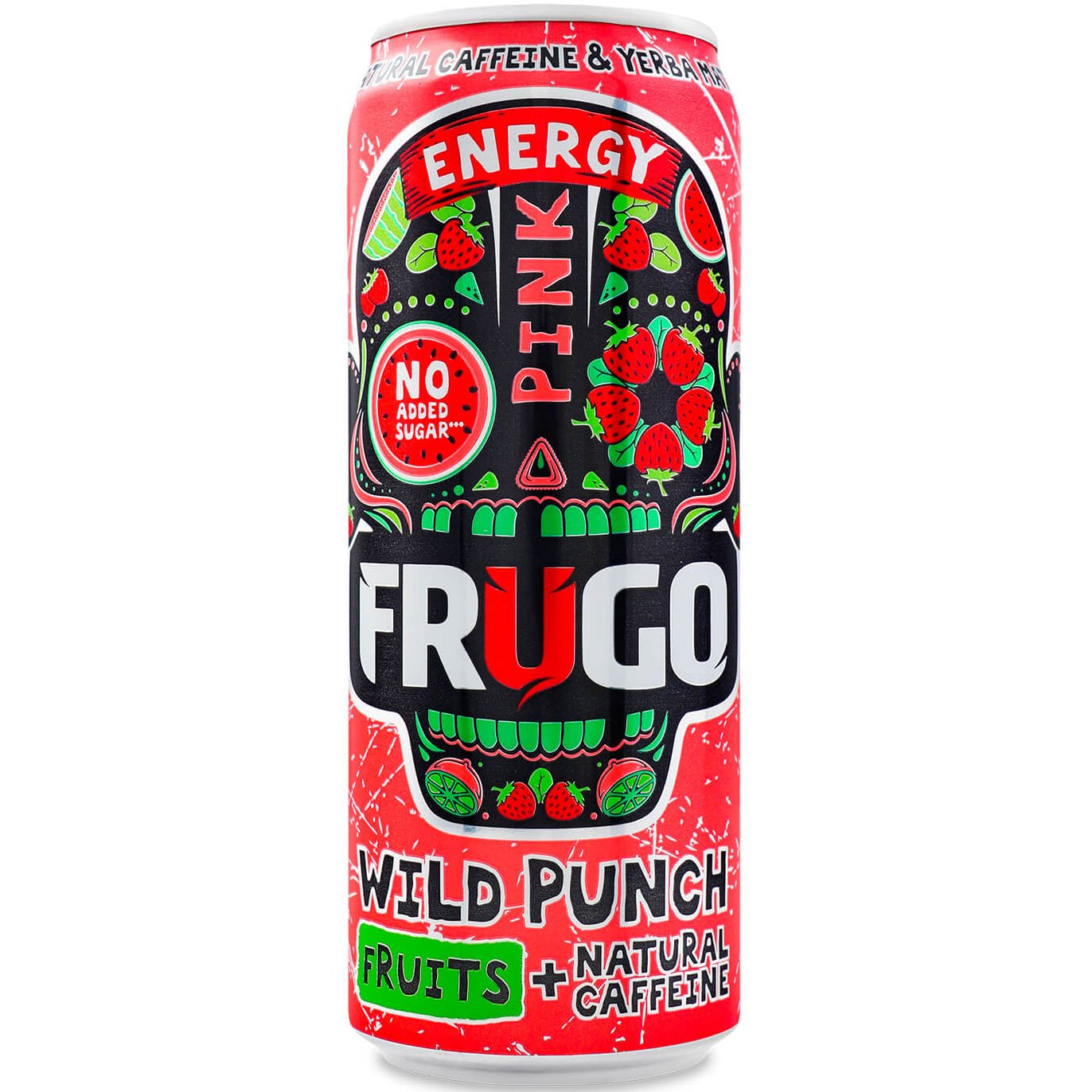 Энергетический безалкогольный напиток Frugo Wild Punch Pink 330 мл - фото 1