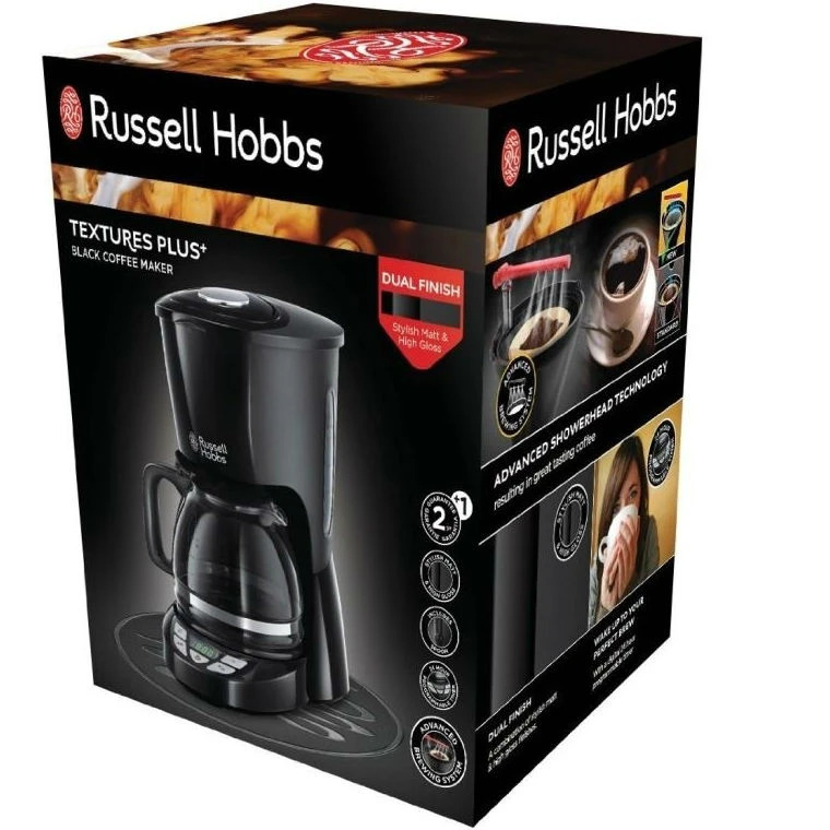 Кофеварка капельная Russell Hobbs Textures Plus+ Black (22620-56) - фото 8