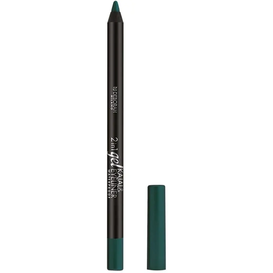 Олівець для очей Deborah 2 в 1 Kajal & Eyeliner Gel Pencil відтінок 4 (Dark Green) 1.4 г - фото 1
