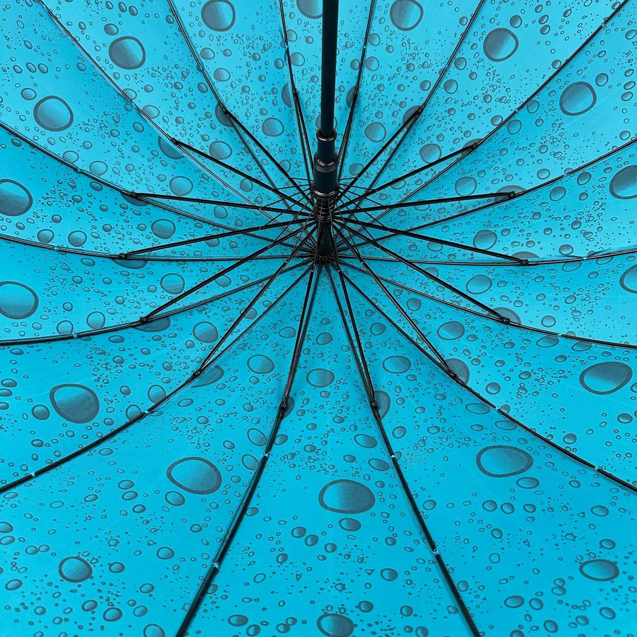 Женский зонт-трость полуавтомат Toprain 98 см бирюзовый - фото 4