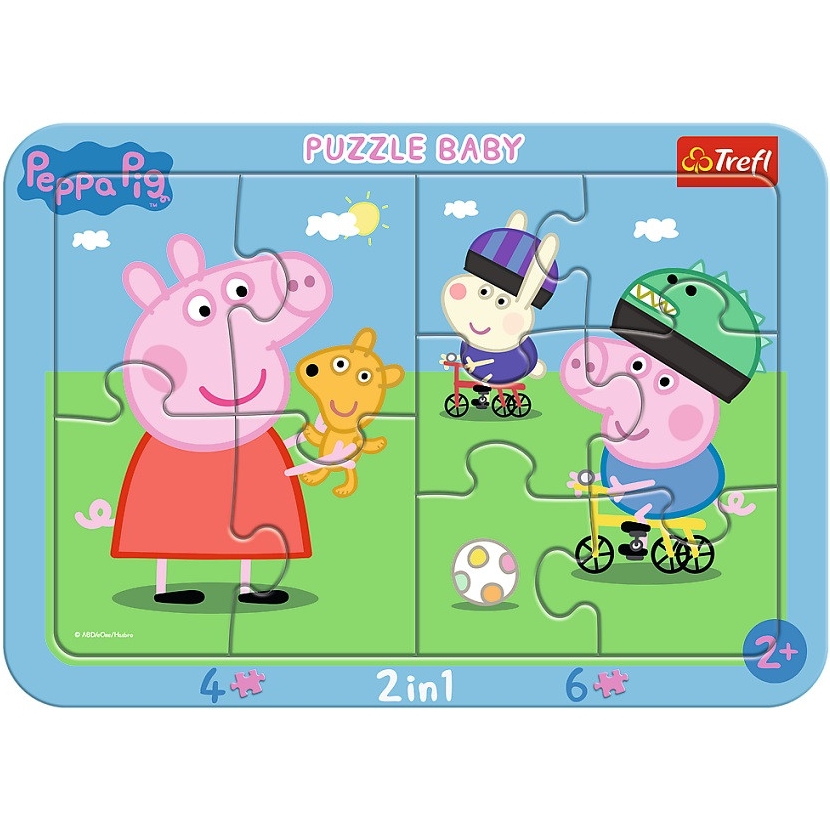 Пазлы с детскими рамками Trefl Happy Peppa Pig - фото 1