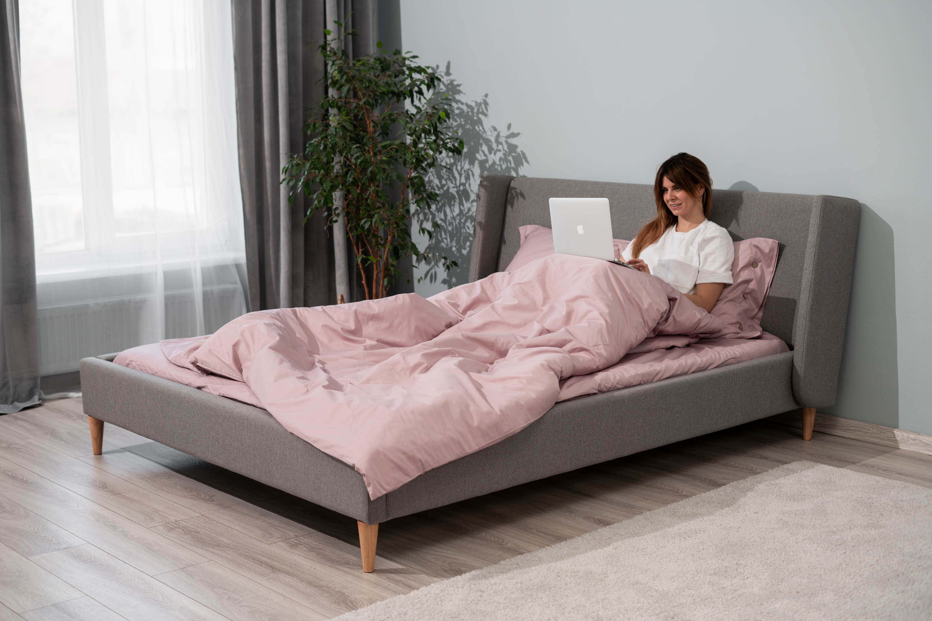 Комплект постельного белья Ardesto Mix&Match сатин двуспальный евро светло-розовый (ART2022SP) - фото 20