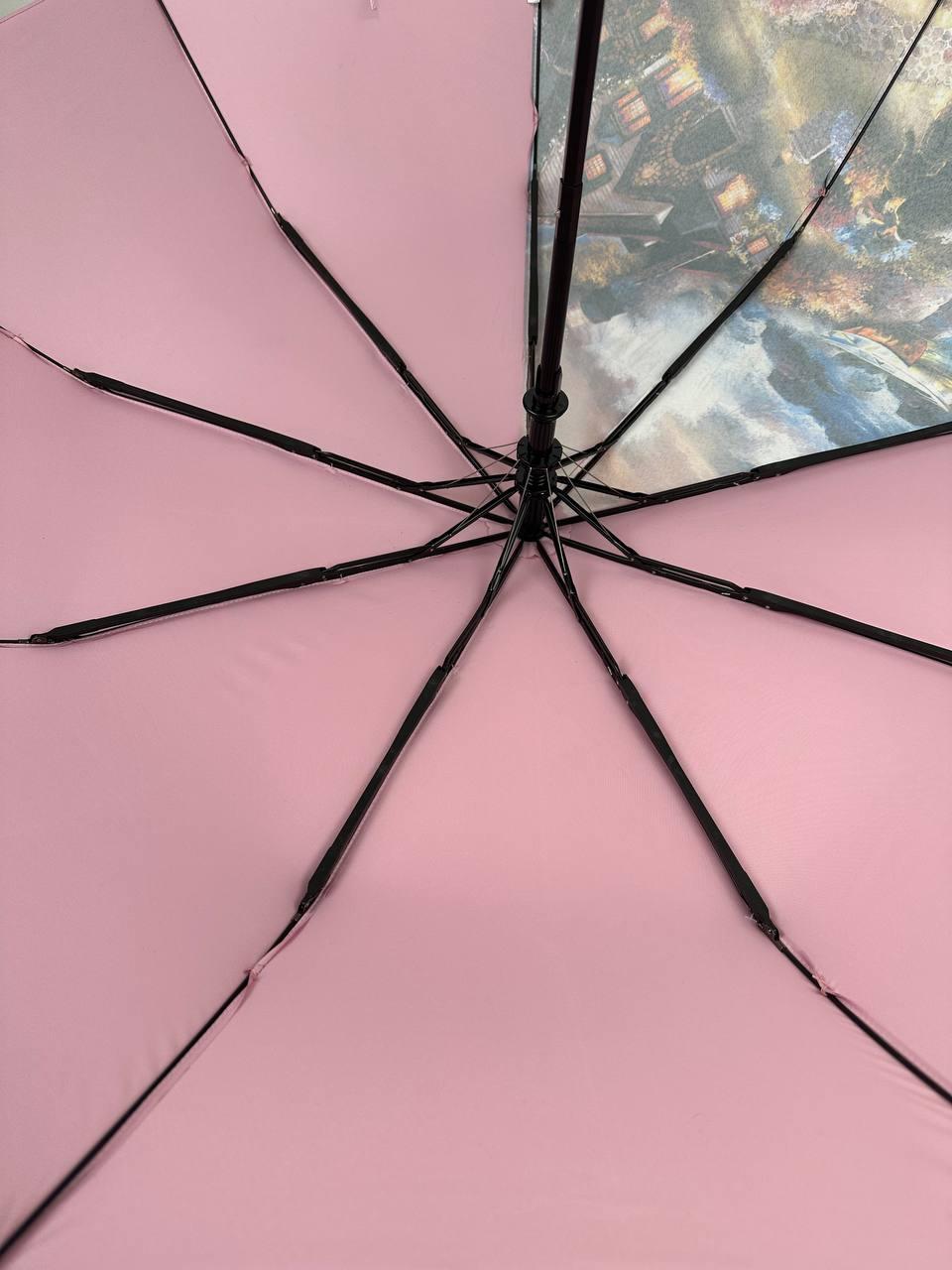 Женский складной зонтик полуавтомат Susino 96 см пудровый - фото 7