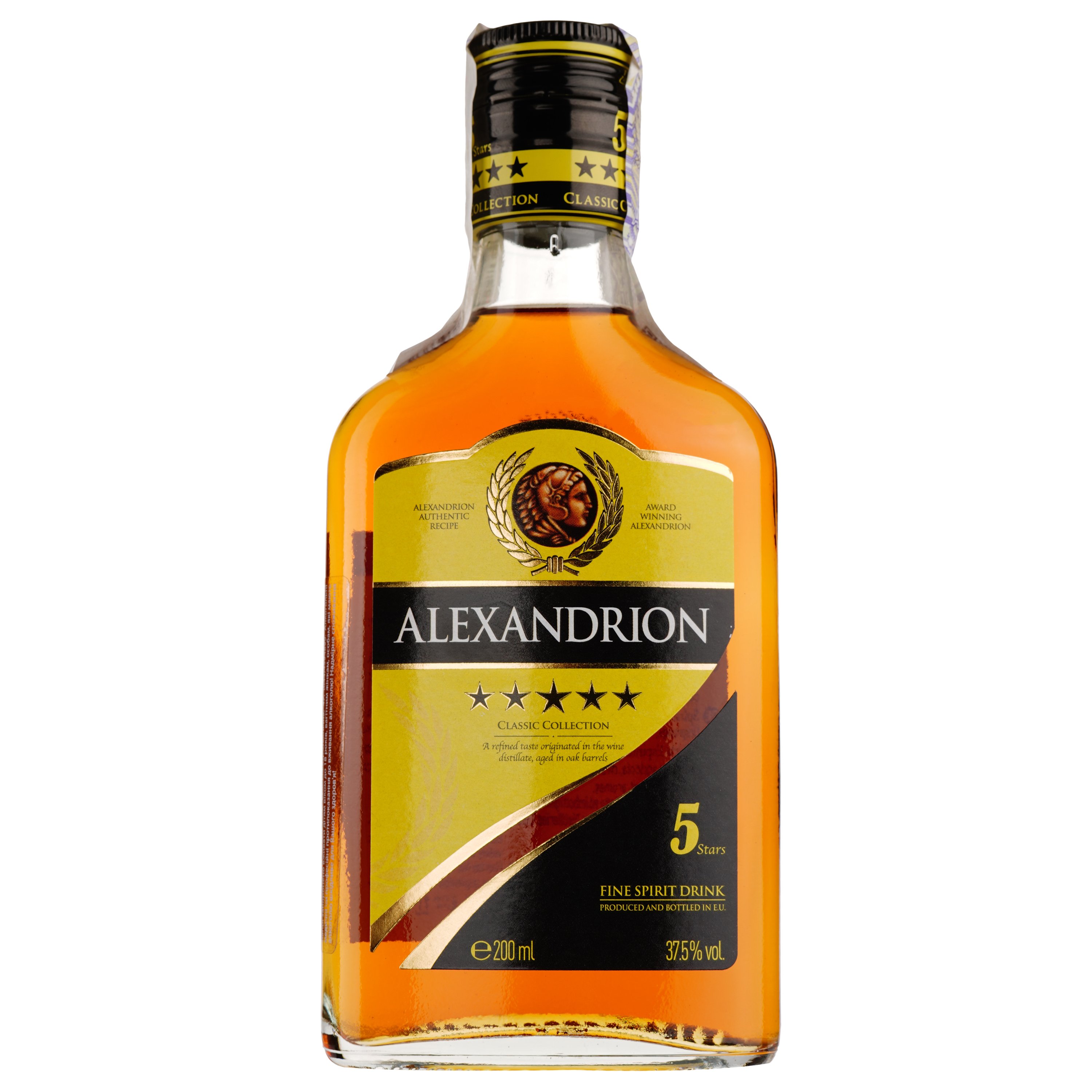 Напиток алкогольный Alexandrion 5 звезд, 37,5%, 0,2 л (808375) - фото 1