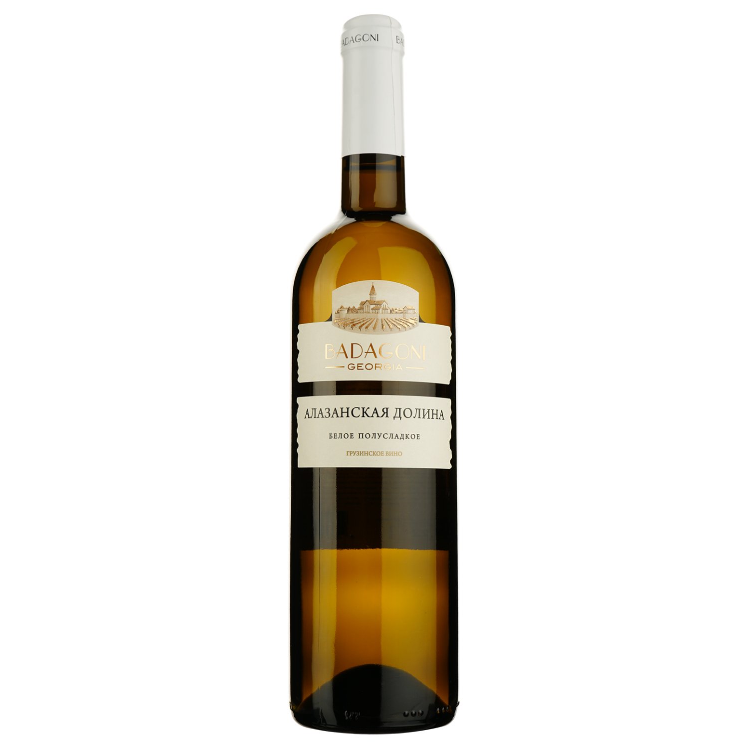 Вино Badagoni Alazani Valley White, белое, полусладкое, 0.75 л - фото 1
