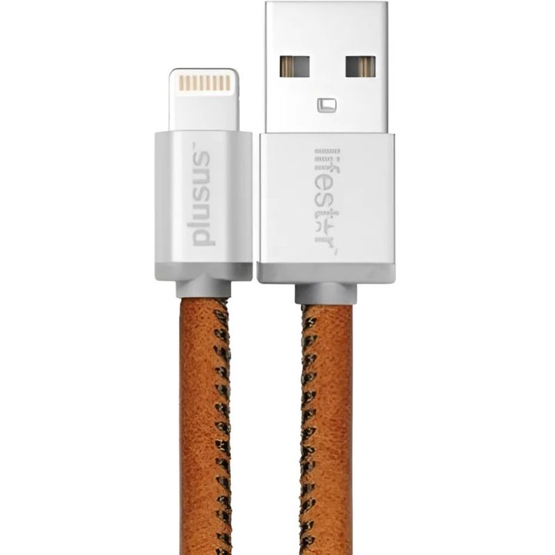 Кабель USB-A to Lightning Plusus Lifestar Handcrafted Vintage Tan 0.25 м - фото 1