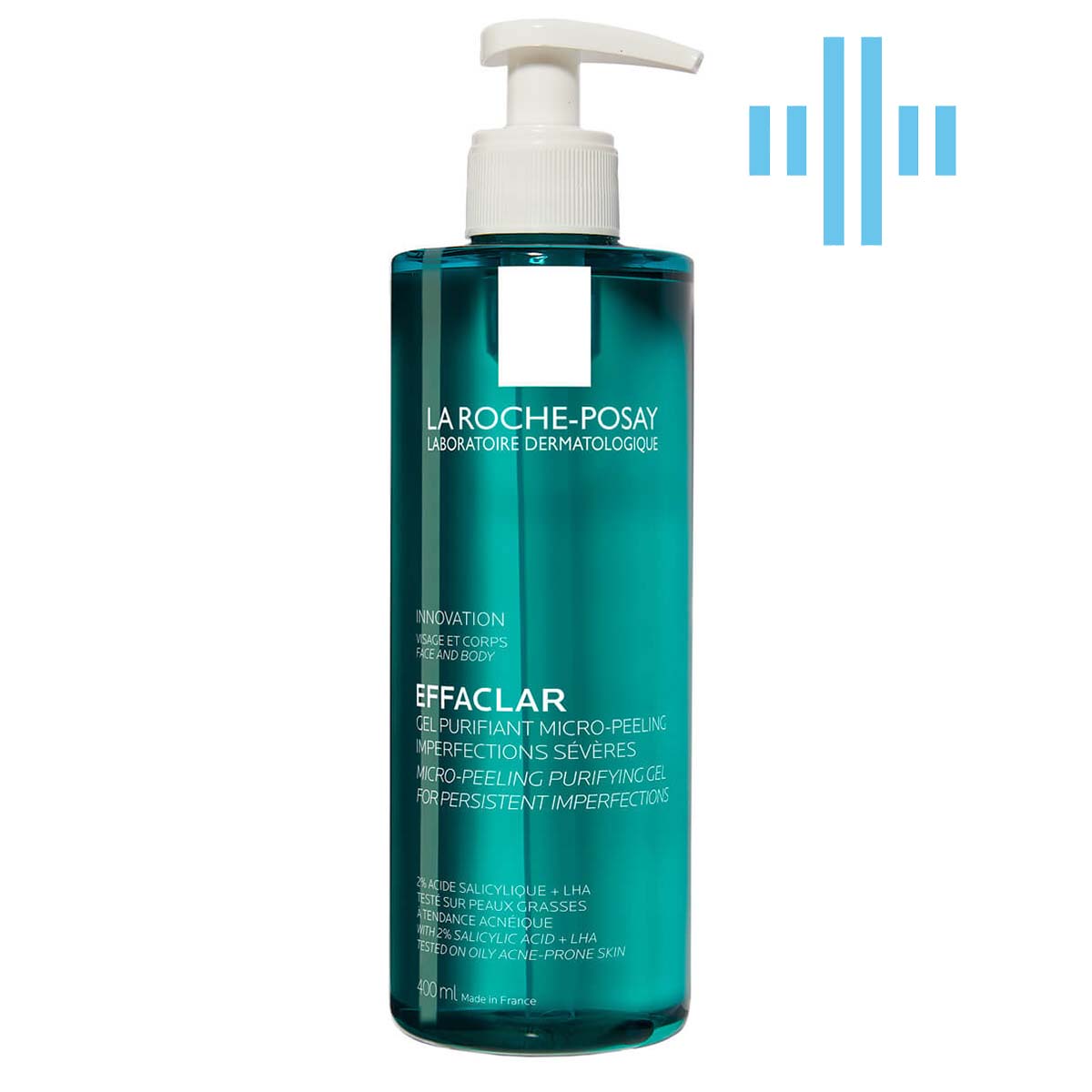 Гель-микропилинг La Roche-Posay Effaclar для очищения проблемной кожи лица и тела, для уменьшения устойчивых недостатков, 400 мл (MB246300) - фото 1