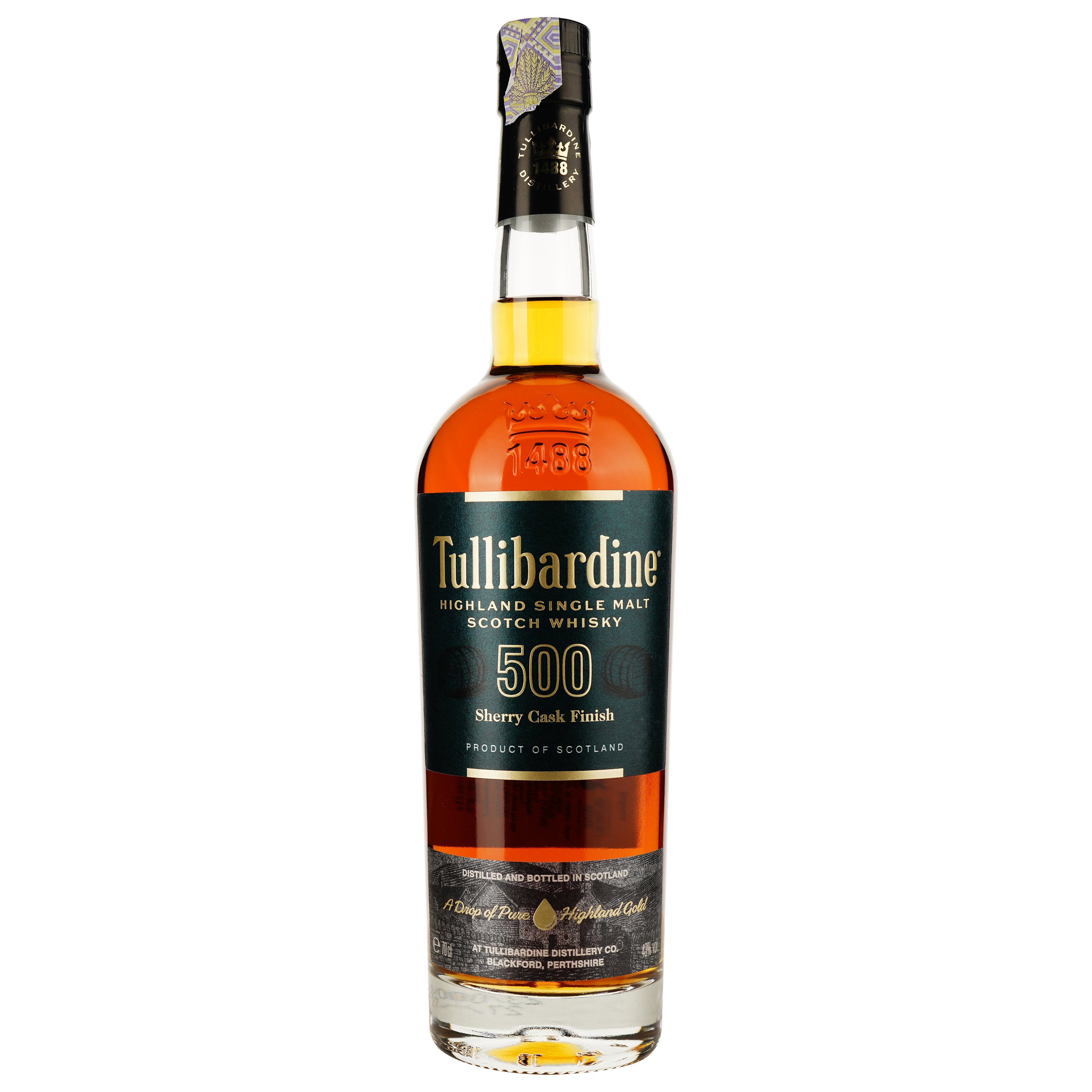 Віскі Tullibardine Sherry Finish 500 Single Malt Scotch Whisky 43% 0.7 л - фото 2