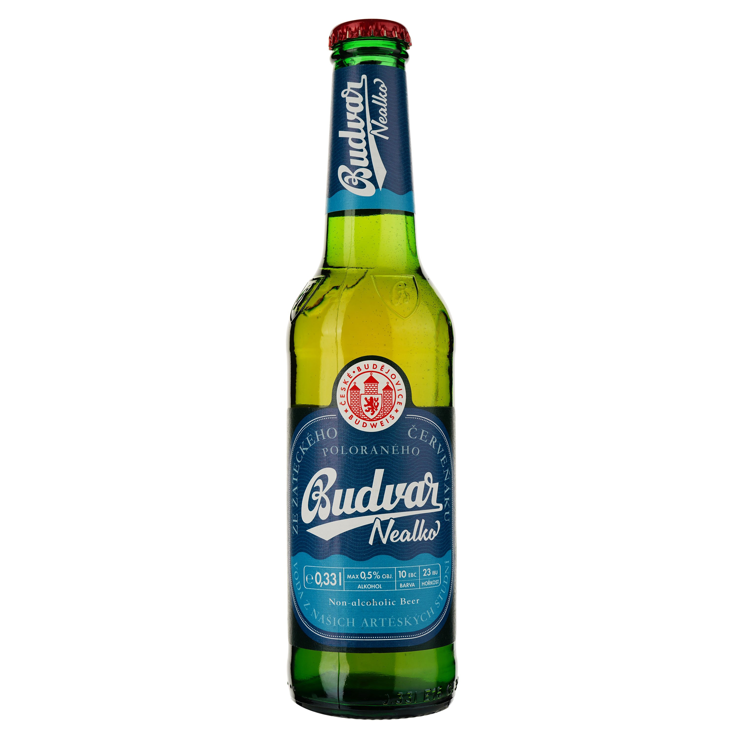 Пиво безалкогольное Budweiser Budvar светлое, 0.5%, 0.33 л - фото 1