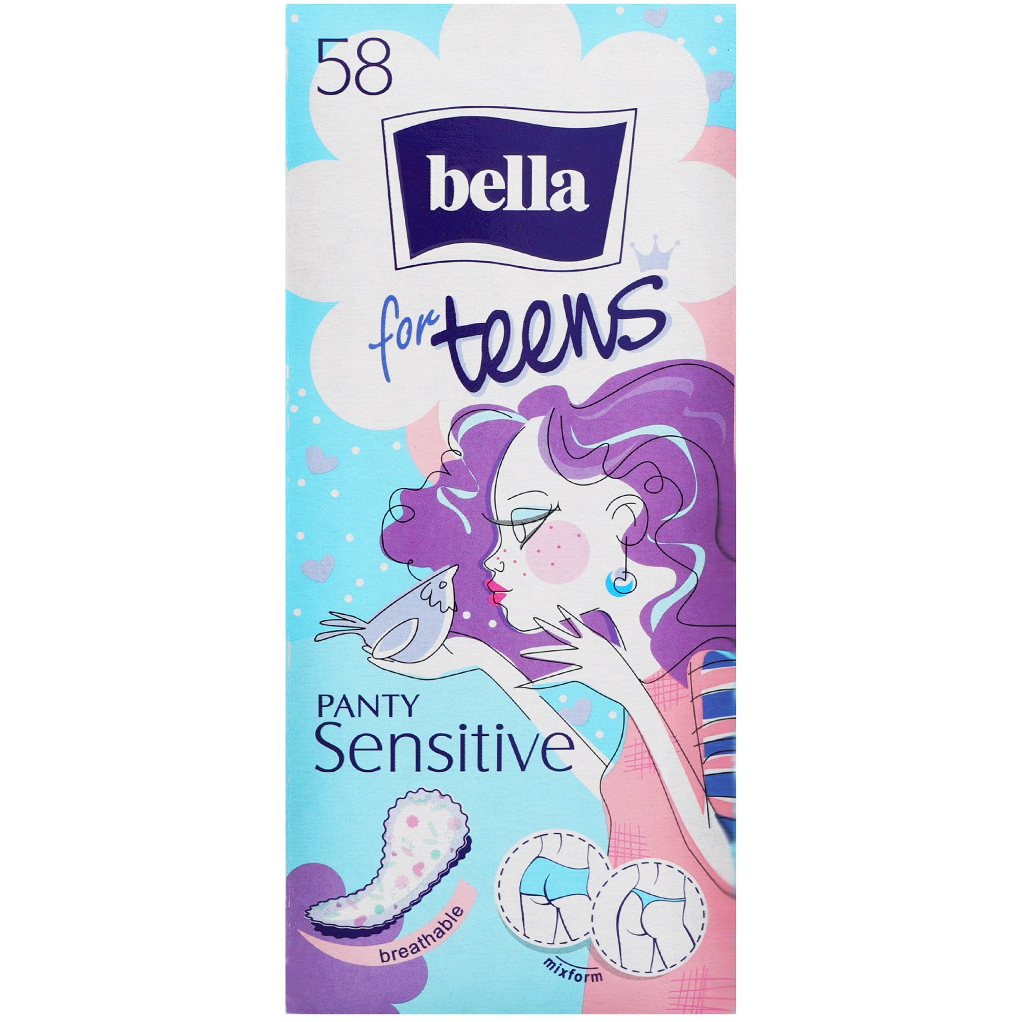 Ежедневные прокладки Bella for Teens Sensitive 58 шт. - фото 1