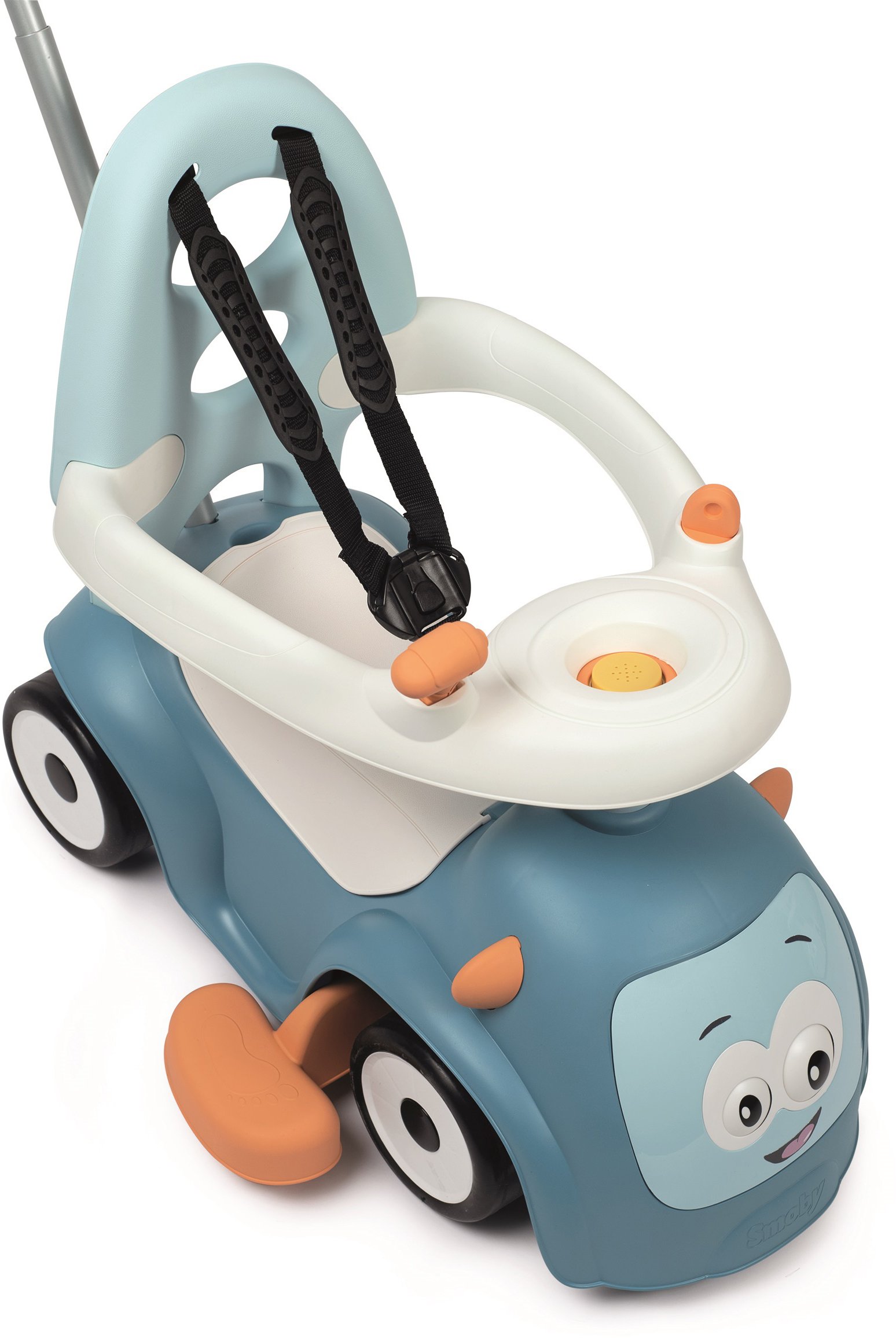 Машина для катания детская Smoby Toys Маестро 4 в 1 с функцией качели, голубой (720304) - фото 4