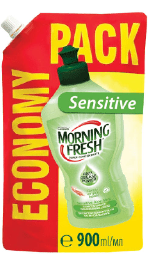 Засіб для миття посуду Morning Fresh Sensitive Aloe Vera, 900 мл - фото 1