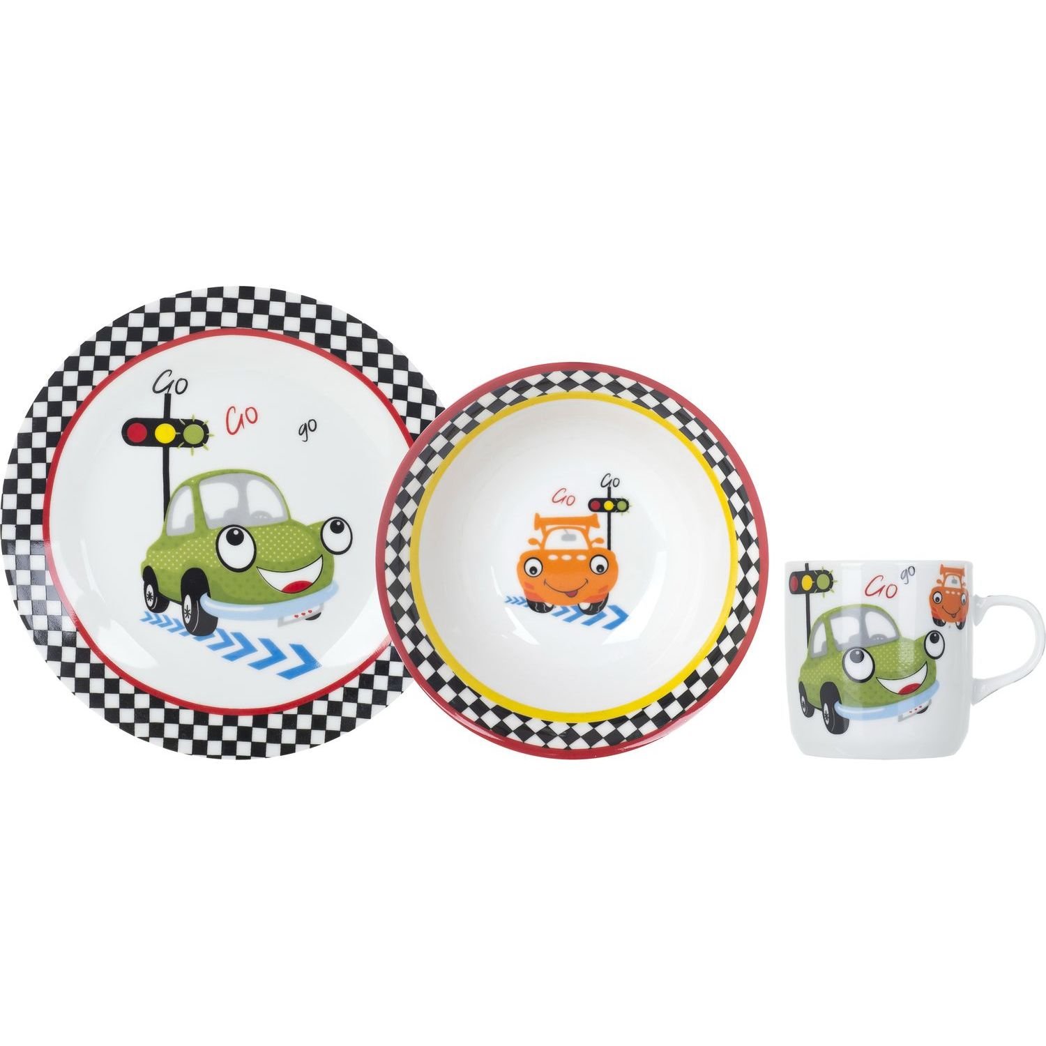Набор детской посуды Limited Edition Funny Car 3 предмета (YF6028) - фото 1
