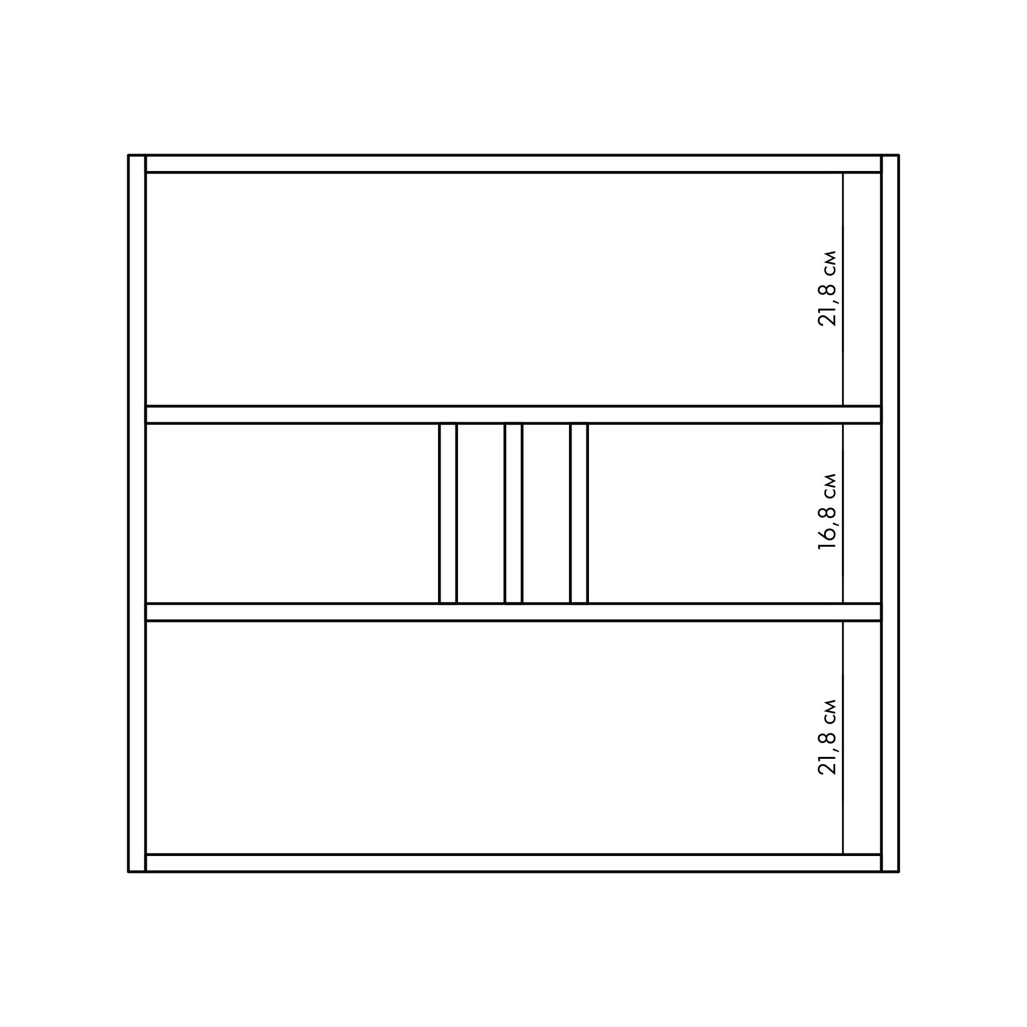 Полка Hopanchuk Furniture Колумбус белый (83C1) - фото 4