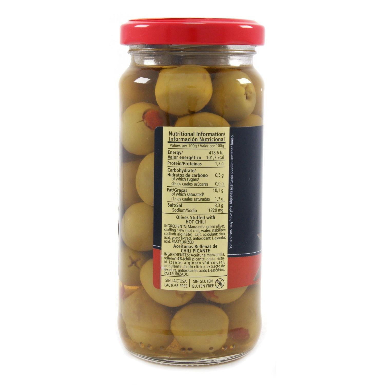 Оливки Serpis зелені фаршировані гострим перцем чилі 235 г (583081) - фото 2
