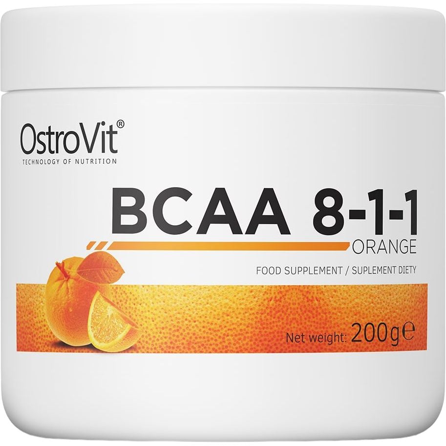Аминокислота OstroVit BCAA 8-1-1 Апельсин 200 г - фото 1