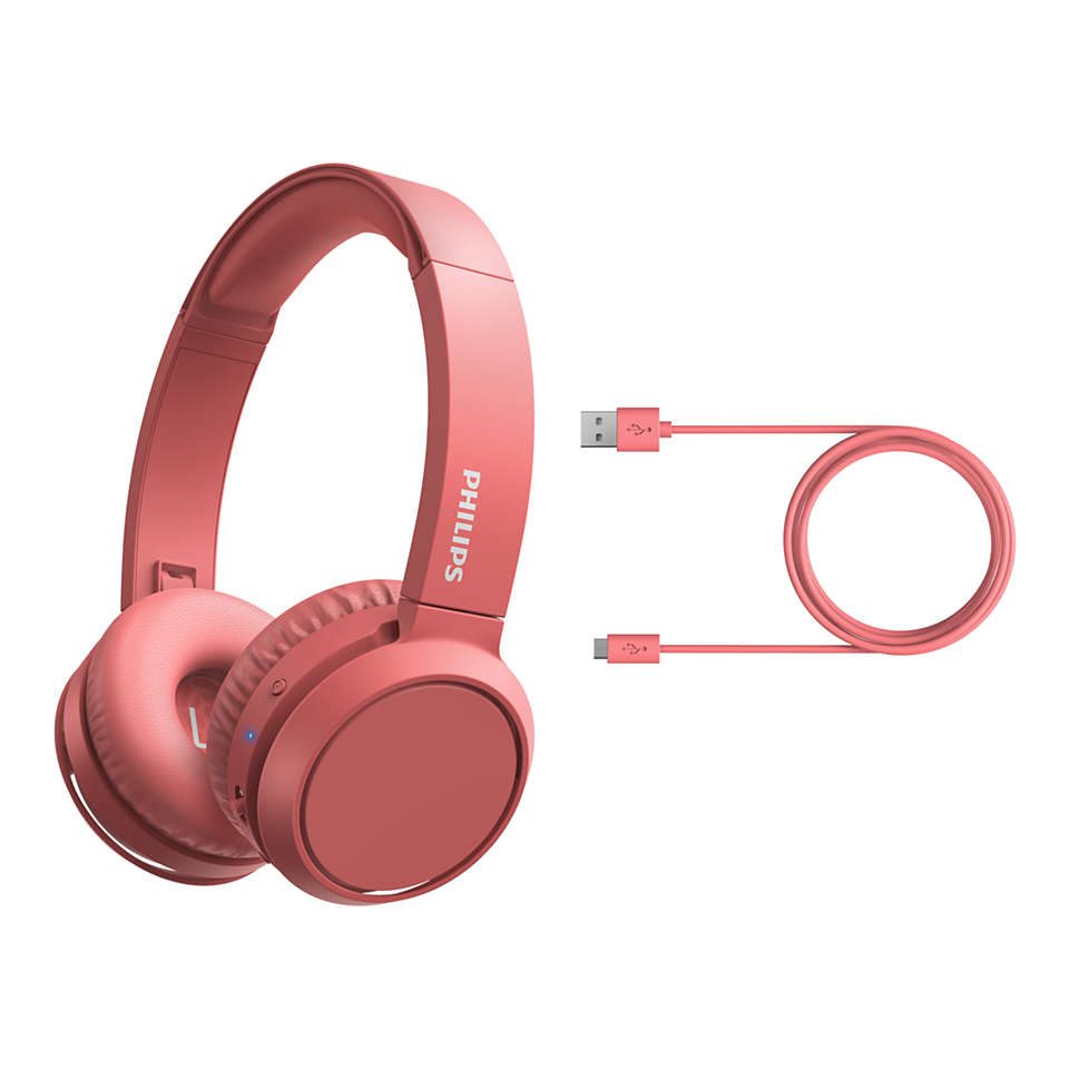 Навушники Philips On-ear TAH4205 Bluetooth Wireless Red - фото 2
