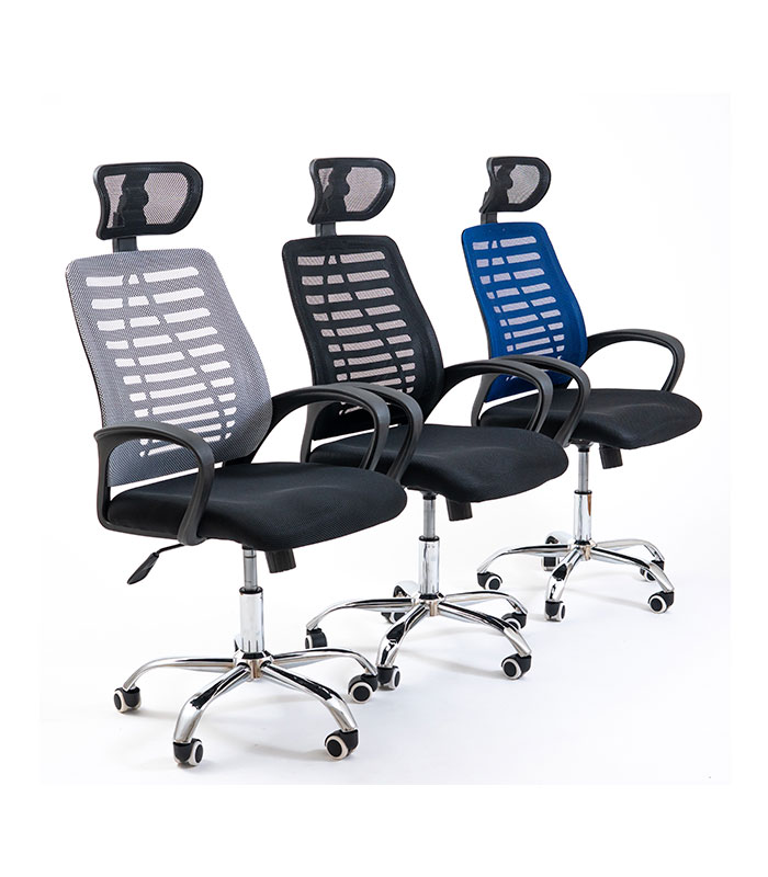 Кресло офисное Richman Бласт Хром M-1 Tilt сетка черный + серый (RCM-1012) - фото 9