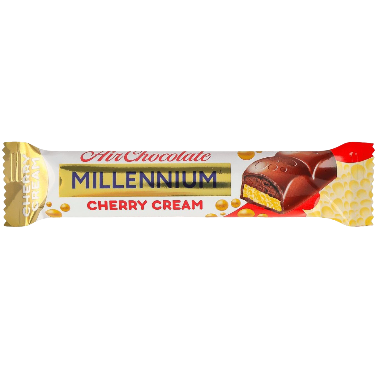 Шоколад молочный Millennium с вишневой начинкой ячеистый 27 г (939970) - фото 1