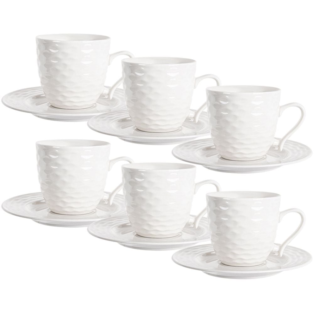 Чайний набір Lefard Хвиля, 6 персон, білий (359-482) - фото 1