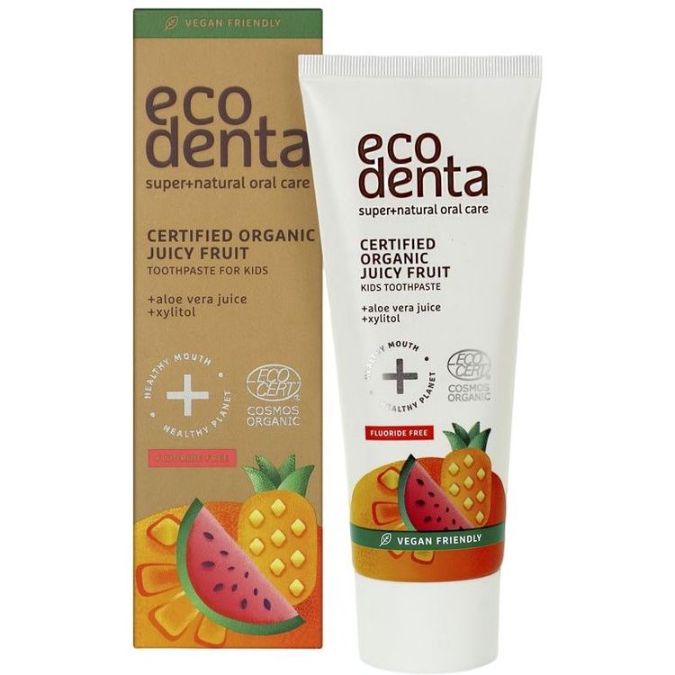 Дитяча зубна паста Ecodenta Certified Organic Соковиті фрукти, 75 мл - фото 1