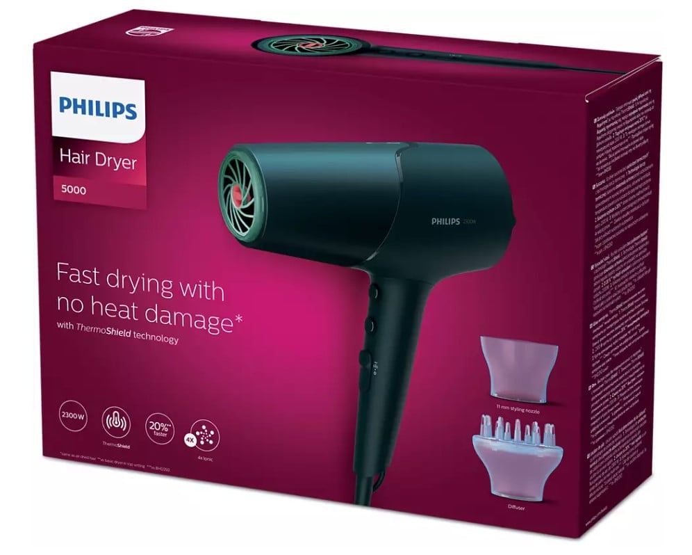 Фен для волос Philips 5000 series, темно-синий (BHD512/00) - фото 6