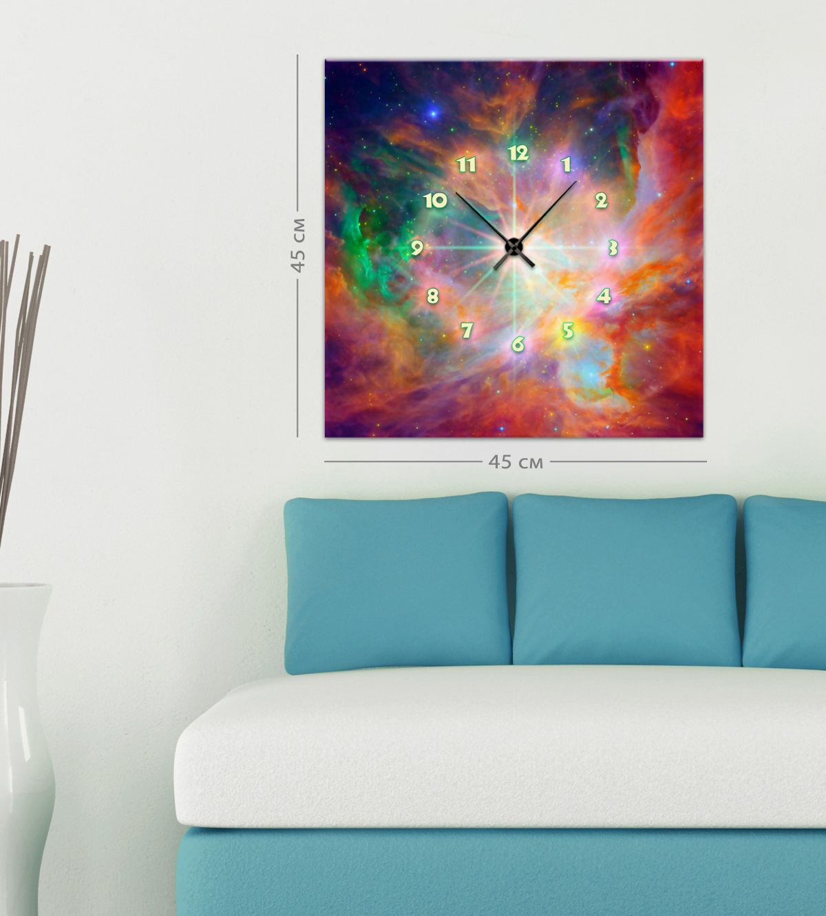 Настінний годинник Art-Life Collection, 45x45 см, разноцвет (1C-240-45x45-W) - фото 1