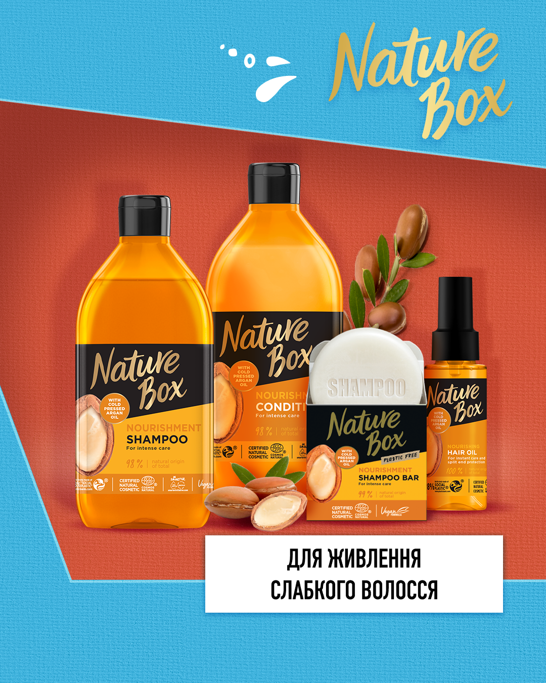 Бальзам Nature Box для питания и интенсивного ухода за волосами, с аргановым маслом холодного отжима, 385 мл - фото 3