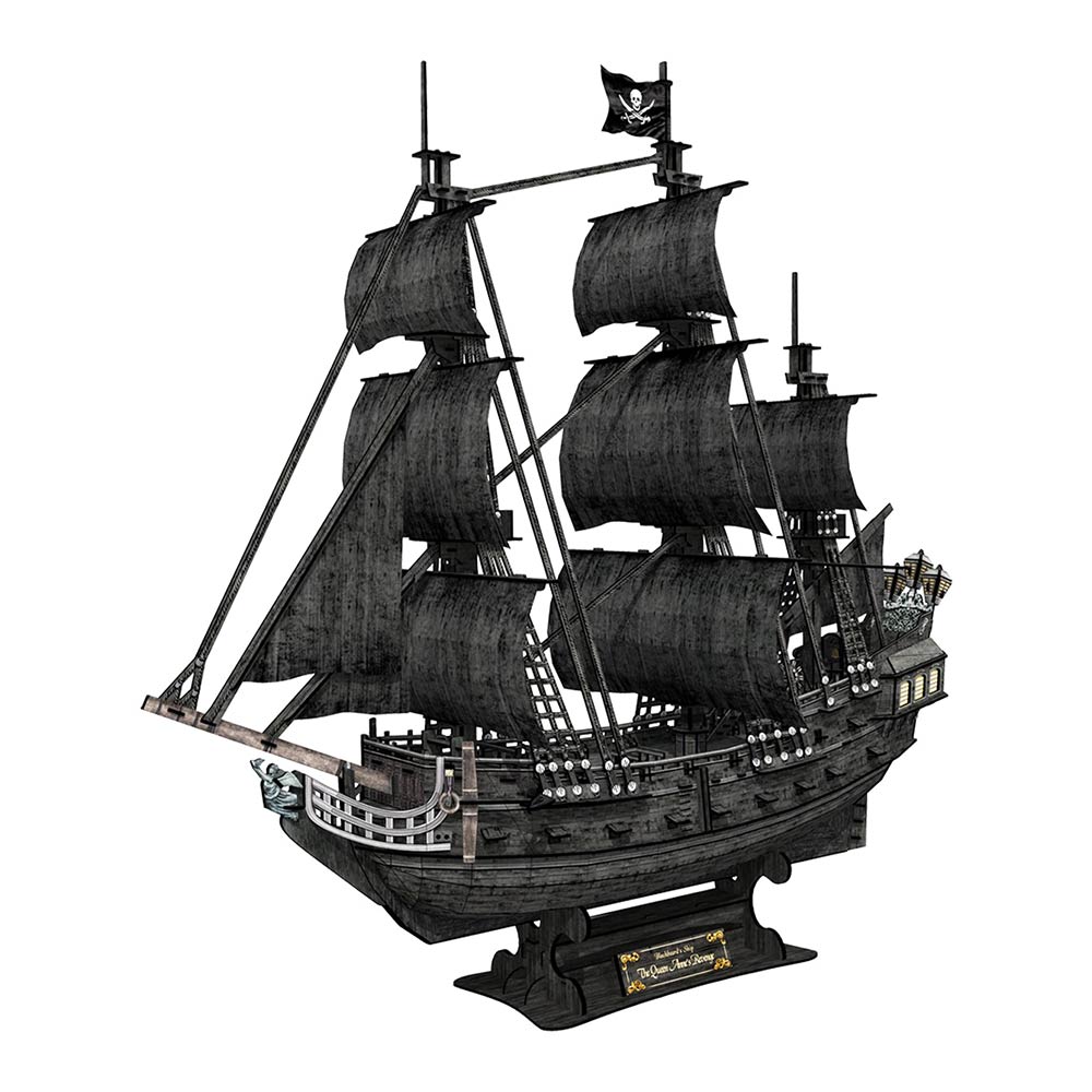 3D Пазл CubicFun Корабль Черной Бороды Месть Королевы Анны, 308 элементов (T4018h) - фото 2