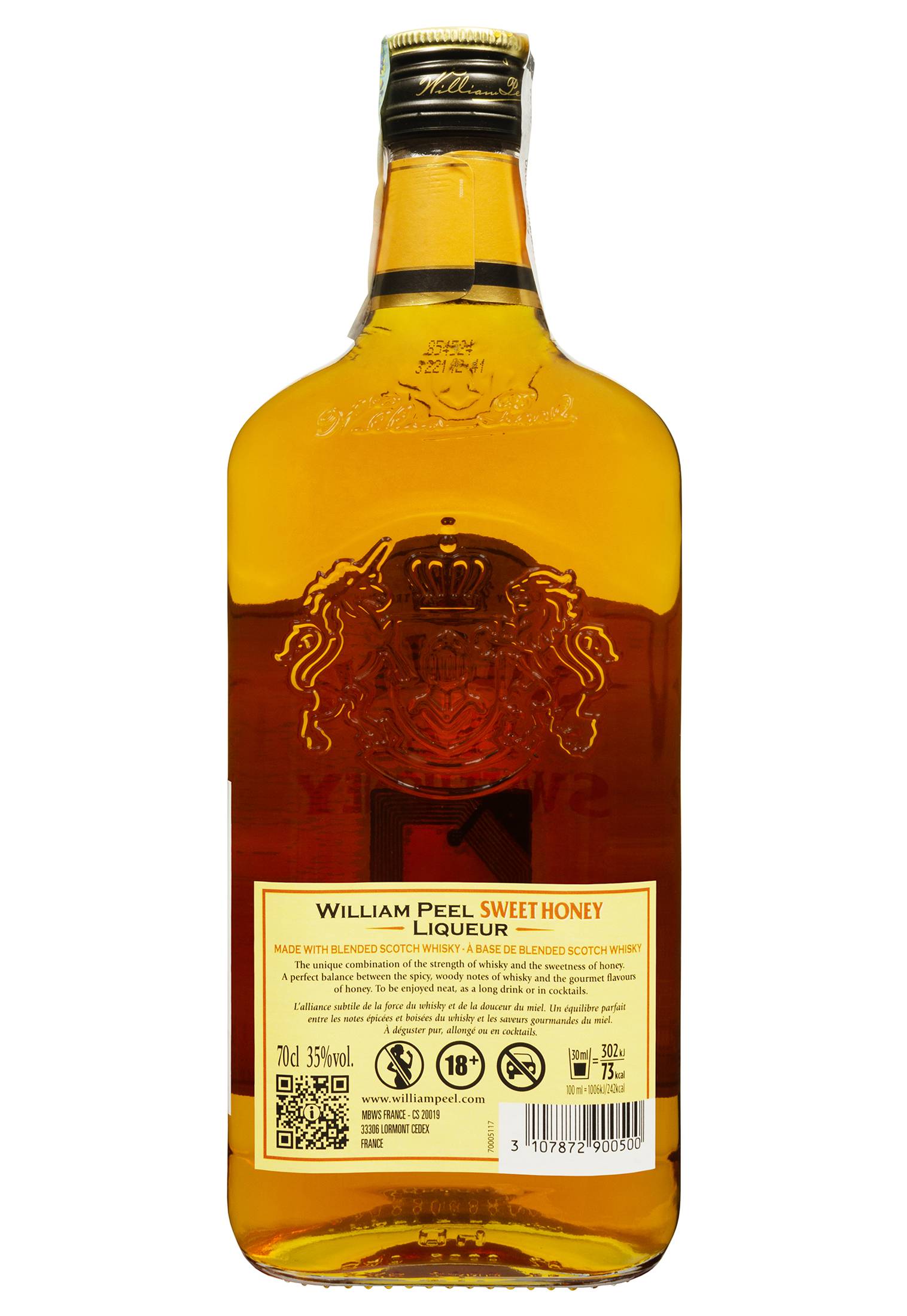 Ликер William Peel Sweet Honey 35% 0.7 л - фото 2