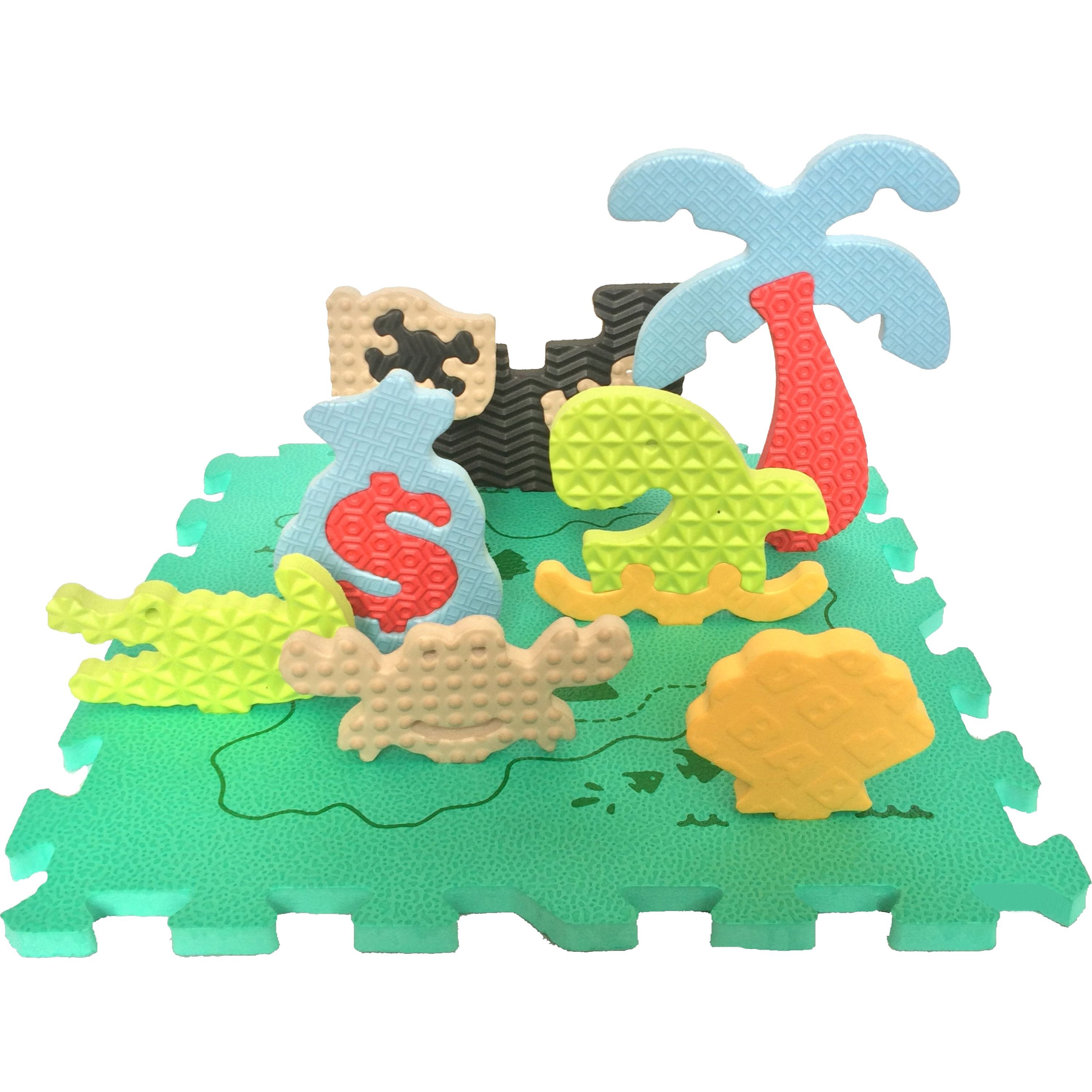 Дитячий розвиваючий ігровий килимок-пазл Baby Great Пригода піратів, з бортиком, 153х122 см (GB-M1501Е) - фото 2