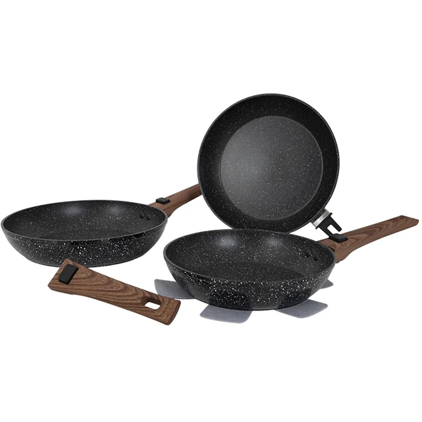 Набір сковорідок Gimex Frying Pan Set Black 3 предмети (6979264) - фото 1