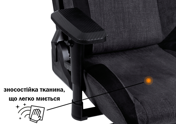 Геймерское кресло GT Racer черное с темно-серым (X-8005 Dark Gray/Black Suede) - фото 8