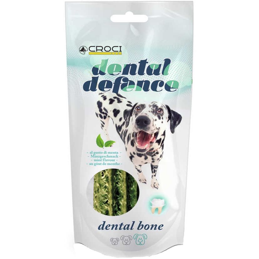 Ласощі для собак Croci Dental Defence Bone Захист зубів 100 г - фото 1