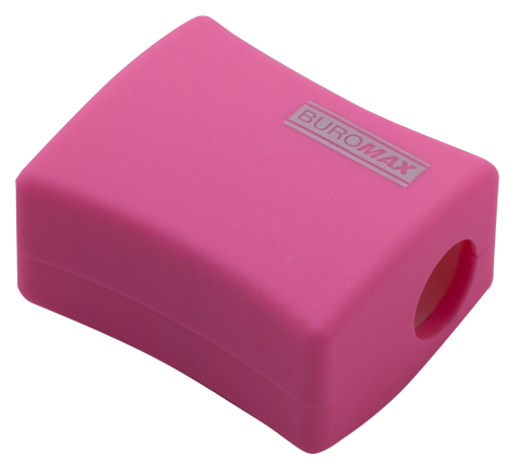 Точилка з контейнером Buromax Rubber Touch, рожевий (BM.4778-1) - фото 1