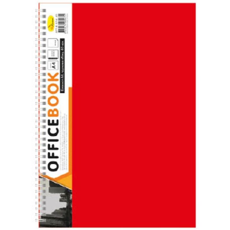 Блокнот Апельсин А4 АП-1502 80 листов пружина сбоку красный        - фото 1