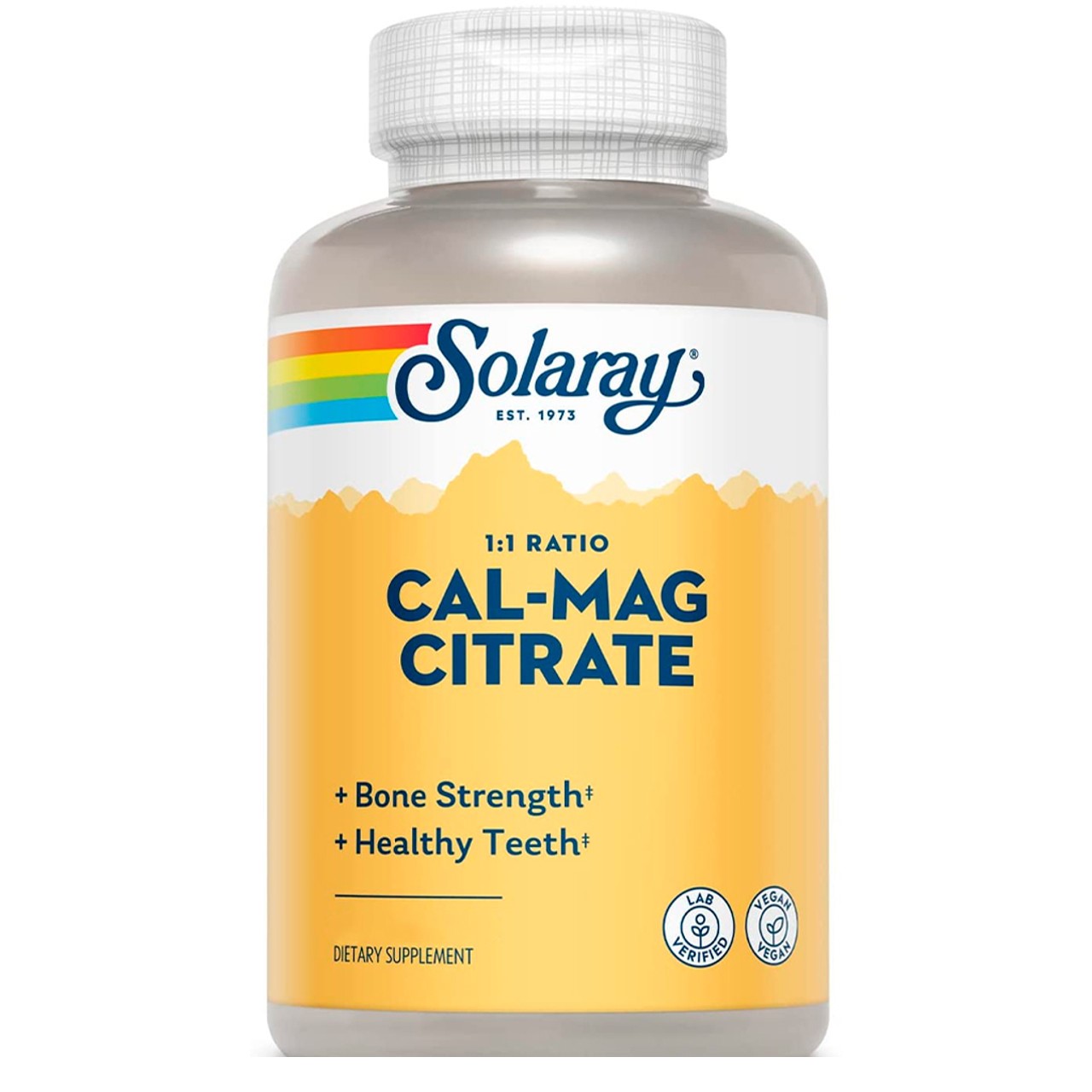 Кальцій і магній Solaray Cal-Mag Citrate High Potency 90 капсул - фото 1